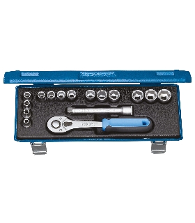 JUEGO DE LLAVES DE VASO 3/8"" 16 PZAS HEXAGONAL 6-19 MM 2682885 GEDORE